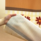 【受注生産】 のれん チェックフラワー 幅85ｘ丈150cm