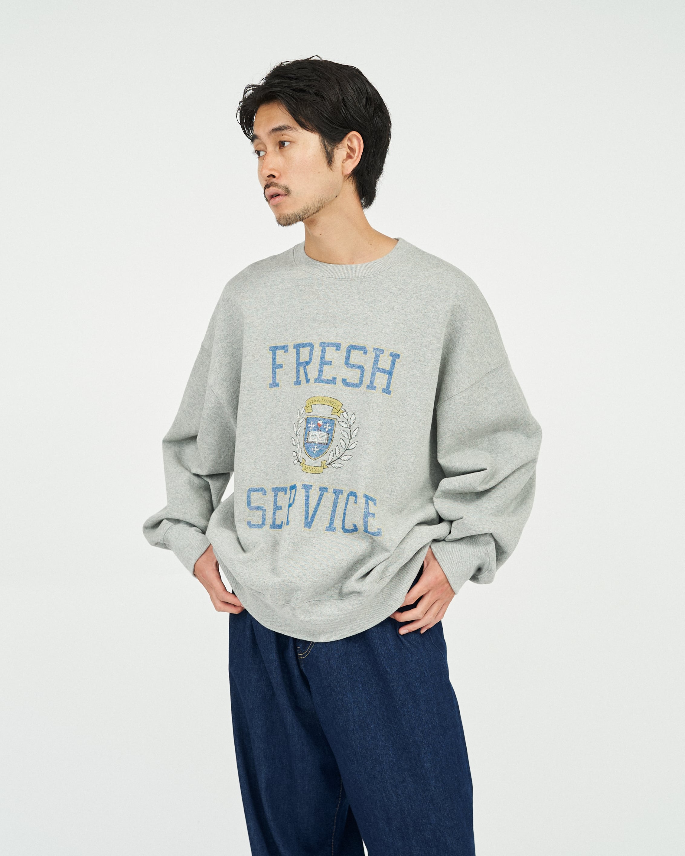 フレッシュサービス ヘビーオンススウェットクルー FreshService