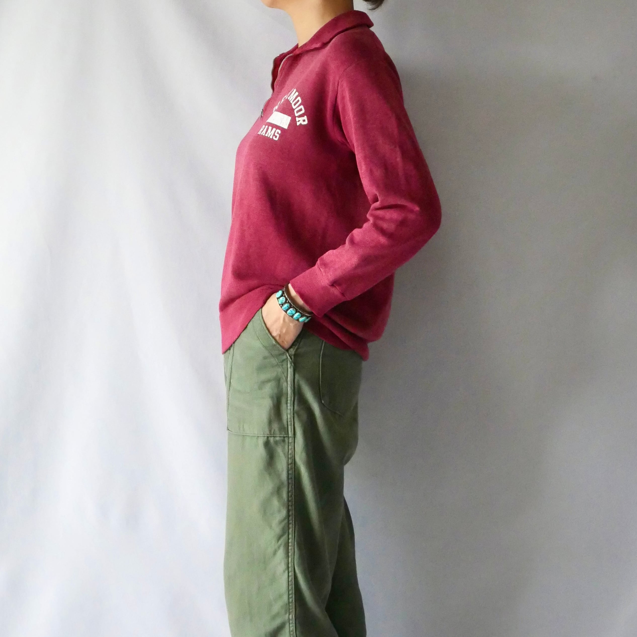 40s 50s 60s 70s ハーフジップ トレーナー ヴィンテージ 60-70s vintage halfzip sweat ヴィンテージ エンジ ハーフジップ