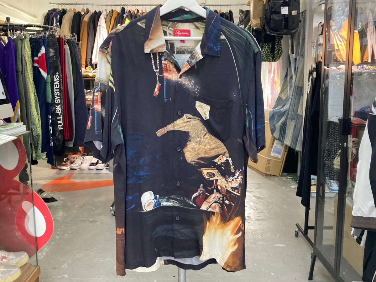 Supreme FIRECRACKER RAYON SS SHIRT BLACK LARGE 18051 | BRAND 