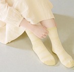 memeri　春夏ジャガード靴下 ライムイエロー