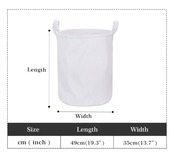 Round Laundry Basket Blue 4373