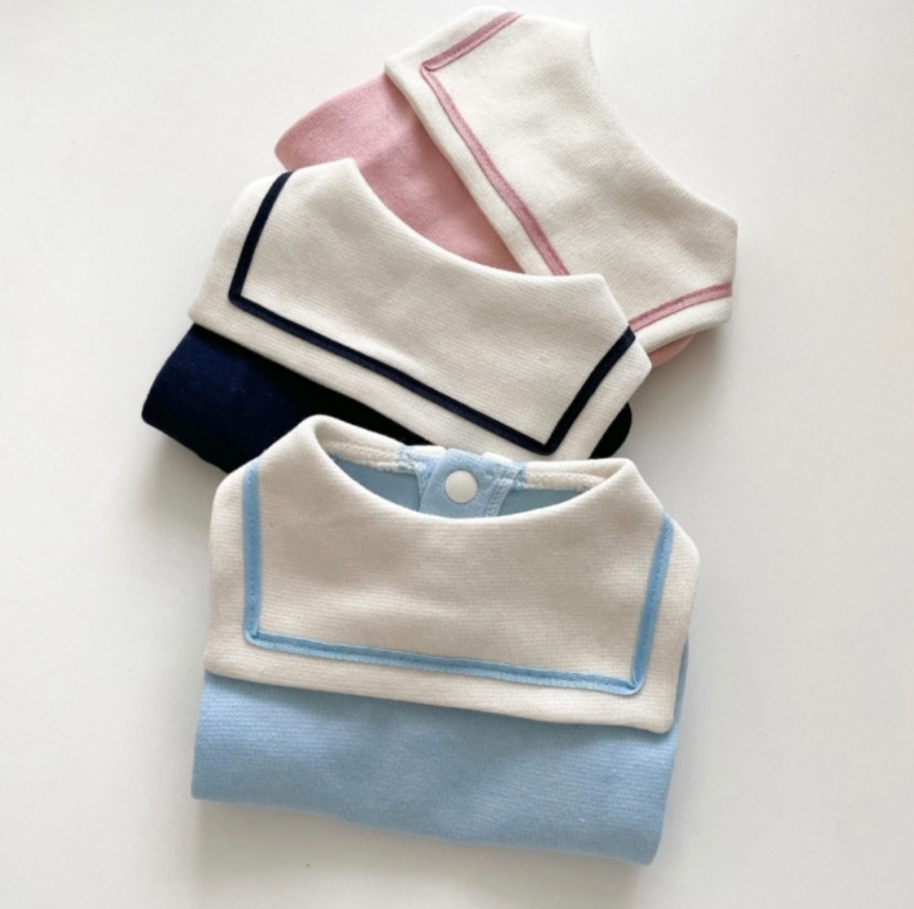 Korean select セーラーカラートップス(3color)