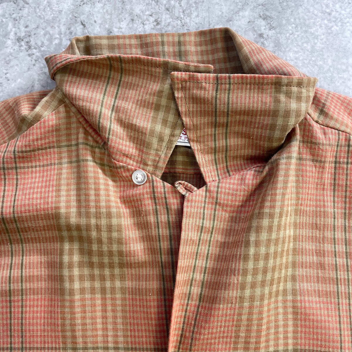 70年代 McGREGOR マックレガーチェックシャツ 60-70年代 McGREGOR マックレガー 長袖 チェック 開襟 オープンカラー