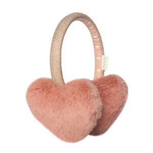 E2286P-Fluffy Heart Earmuffs-PINK