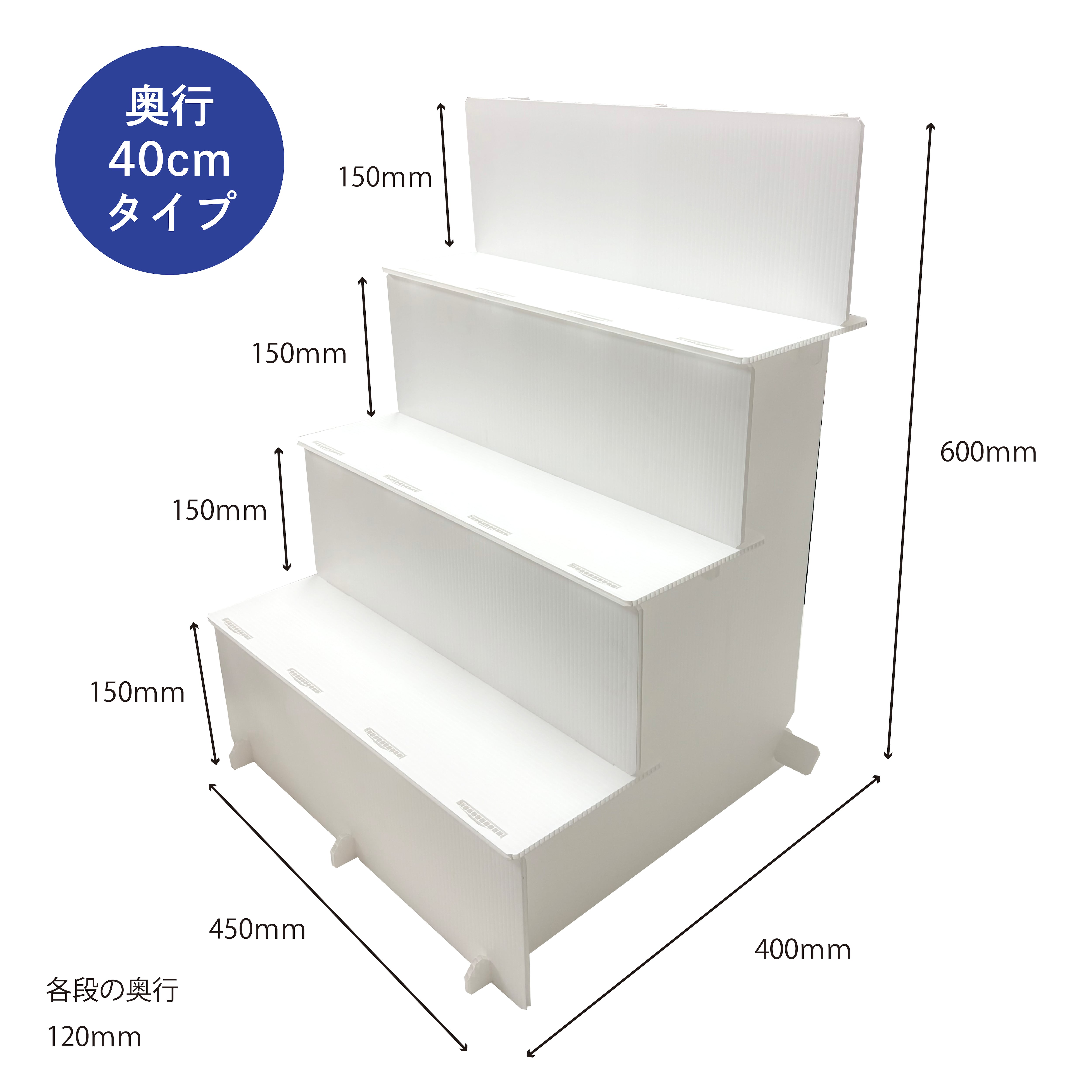 メガひな壇 【プラ段】 奥行き40cm | 東京チャネルデザイン