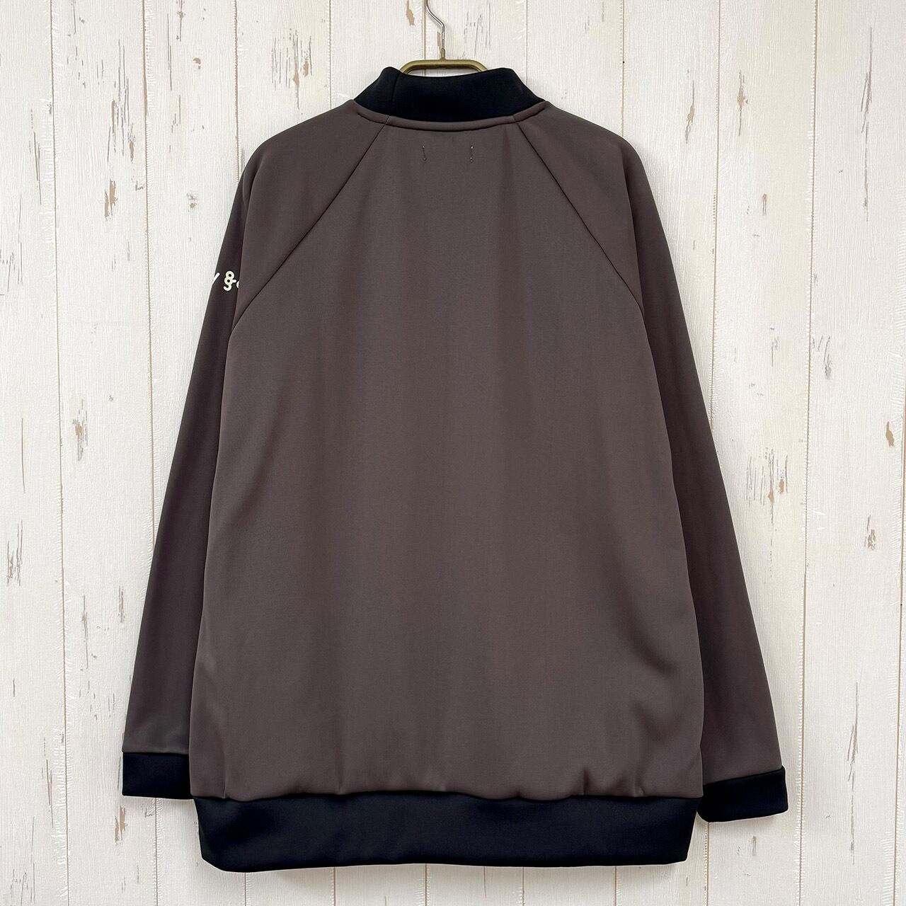 FLEECE LINING MOCK NECK SHIRT -CHOCOBROWN/BLACK- | 8G SHOOT WEBSTORE