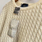 タグ付き 未使用品 イタリア製 トラサルディ TRUSSARDI BOUTIQUE ケーブル編み ポンチョ セーター サイズ 42 /アイボリーベージュ