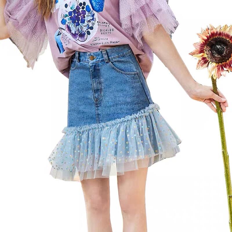 デニム スカート フリル | LOVEYsmileSHOP