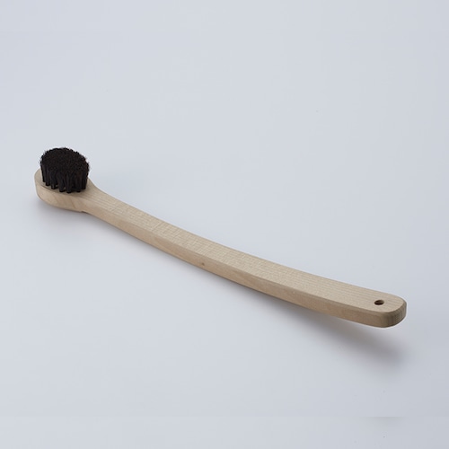 ボディブラシ 身体用 孫の手 黒馬毛の尻尾　／　Body Brush　for Body (back-scratcher, the tail of black horse)