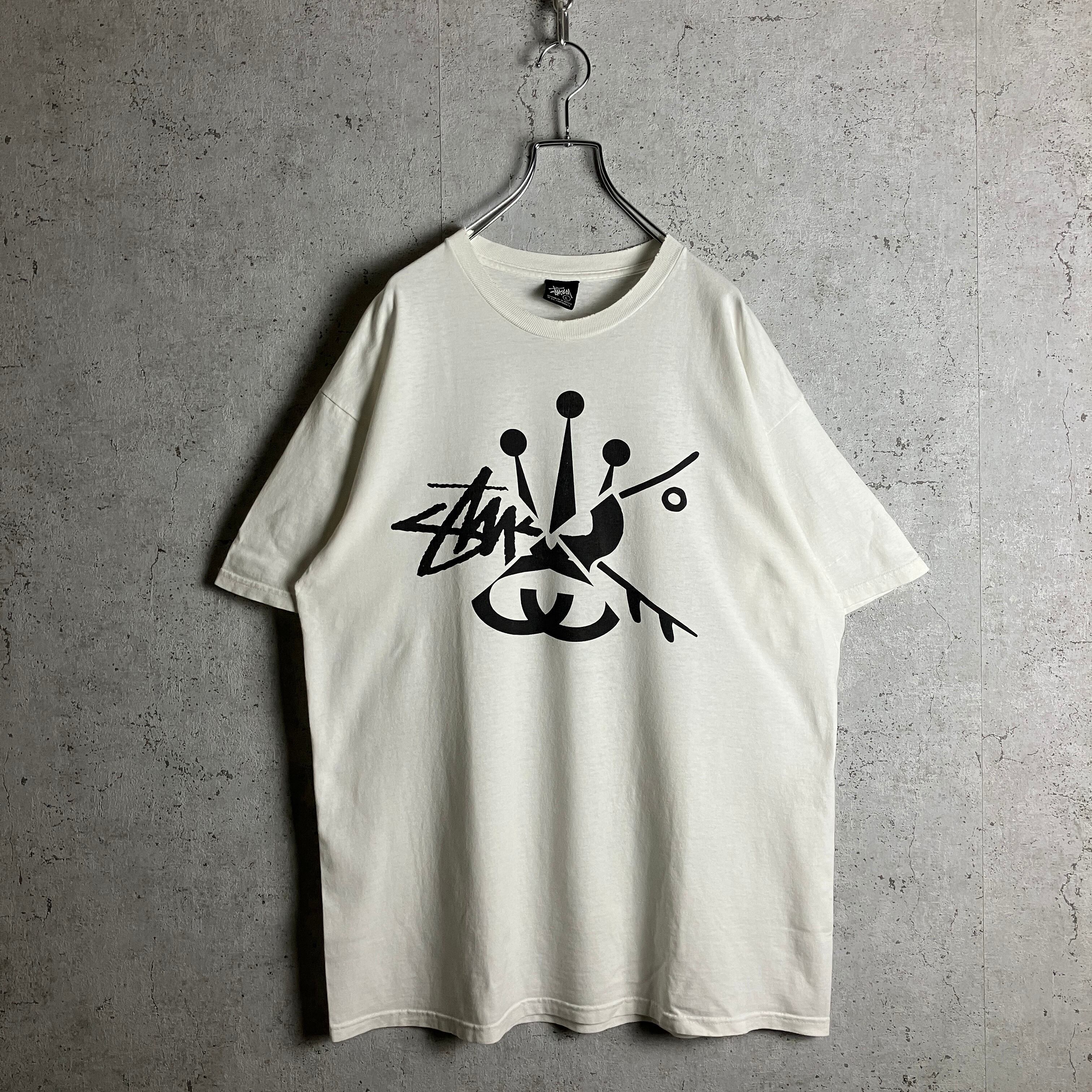 00s~ STUSSY ステューシー ロゴ プリント Tシャツ 白Tee | hanome。