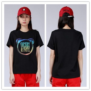 【HIPANDA ハイパンダ】レディース  Tシャツ / WOMEN'S SHORT SLEEVED T-SHIRT / WHITE・BLACK