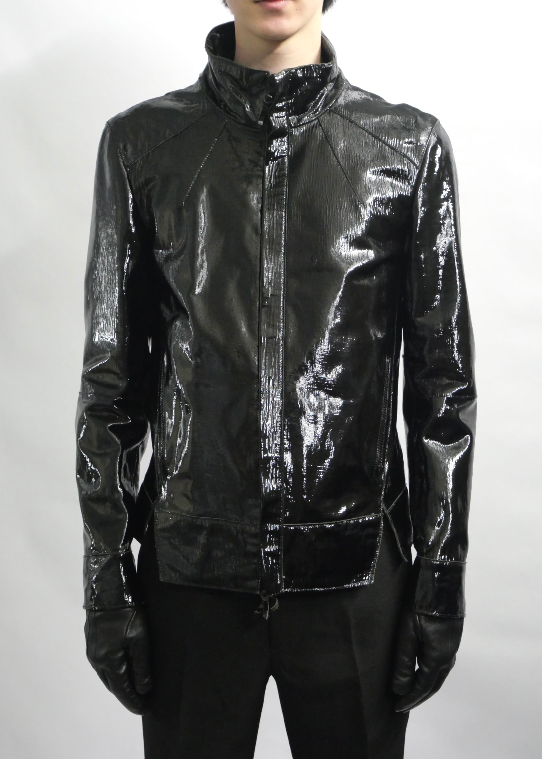 2010s "EMPORIO ARMANI" coating double zip jacket