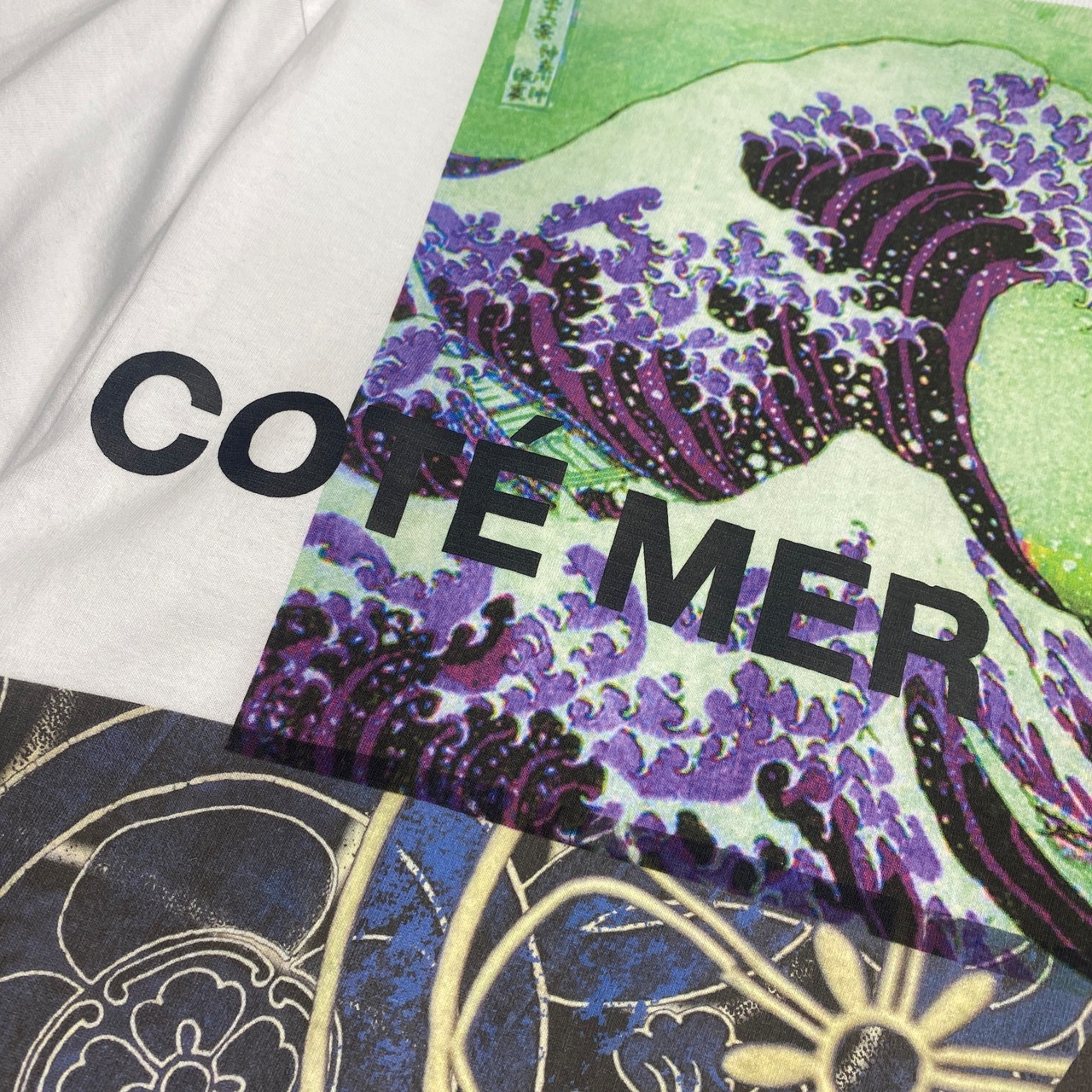 【tshirts240】Lsize  KIMONO &  print T-SHIRTS white