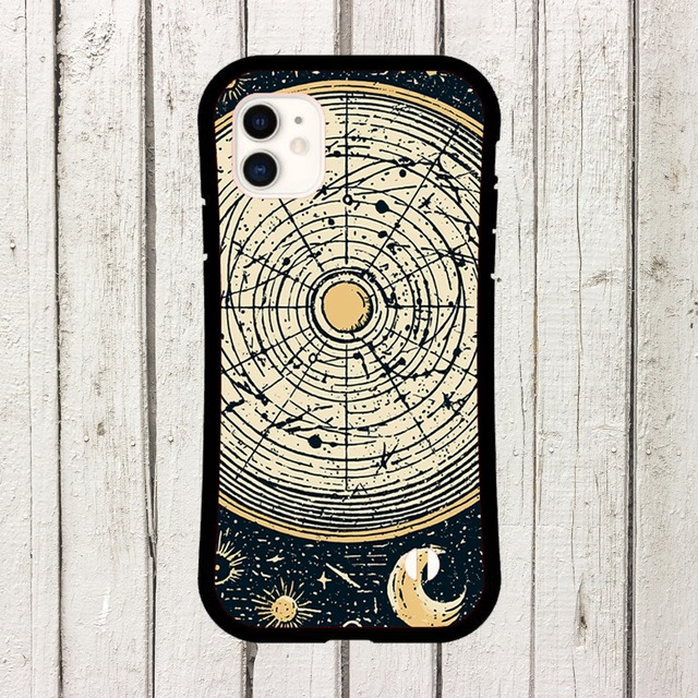 受注生産 iPhoneケース 月相とクラシック星図｜天体図 STAR004A