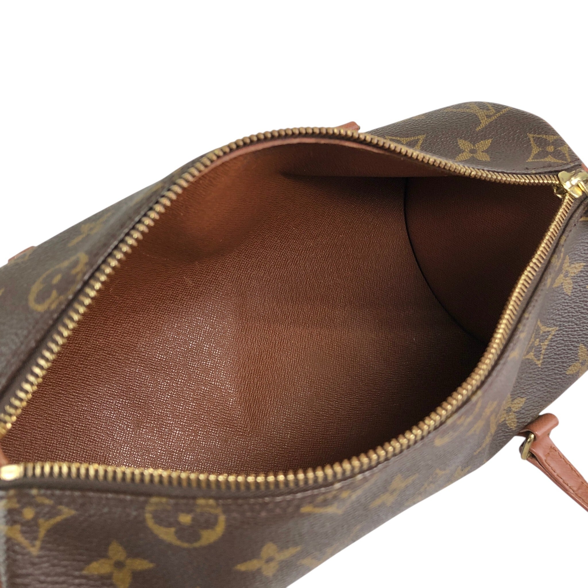 LOUIS VUITTON ルイヴィトン モノグラム ハンドバッグ ブラウン PVC
