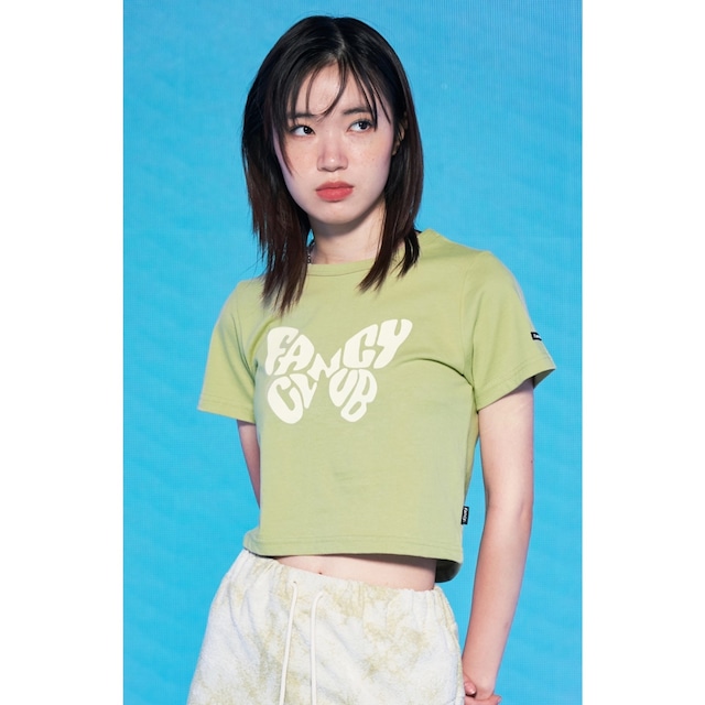 [NASTY FANCY CLUB] CLASSIC LOGO CROP TEE (GREEN) 正規品 韓国ブランド 韓国ファッション 韓国通販 韓国代行 Tシャツ