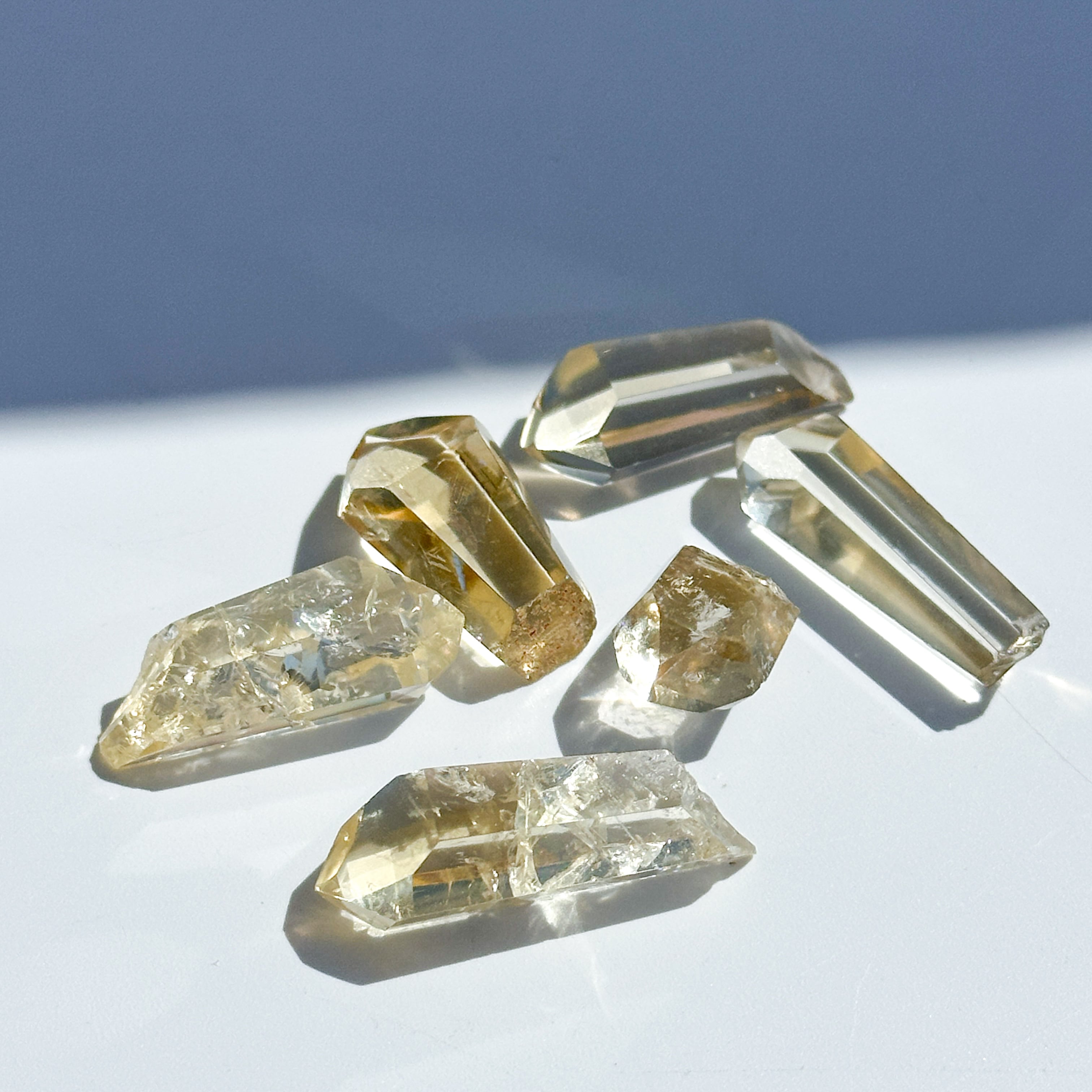 ミナスジェライス産シトリン(黄水晶)ポイント6個set 21◇Citrine ◇天然石・パワーストーン