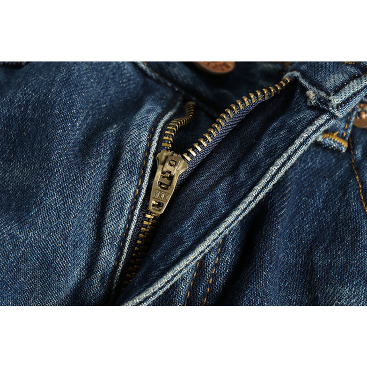 Vintage Processed Straight Leg Denim Pants ◇H0021