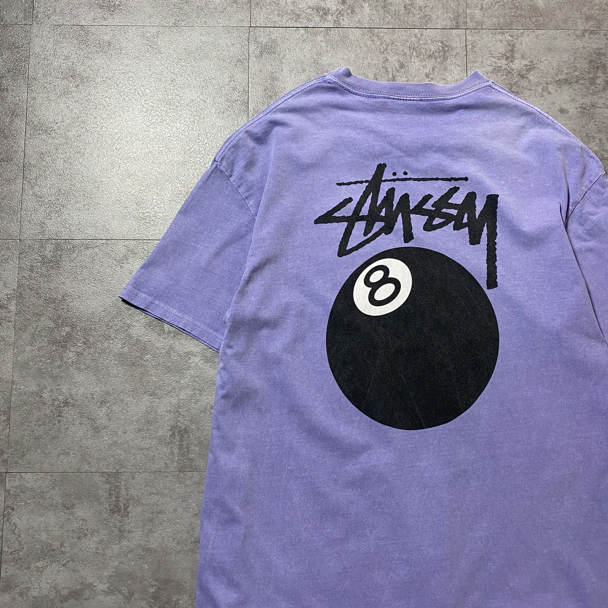 stussy ステューシー 8ボール バックプリント パープル 紫 Tシャツ 