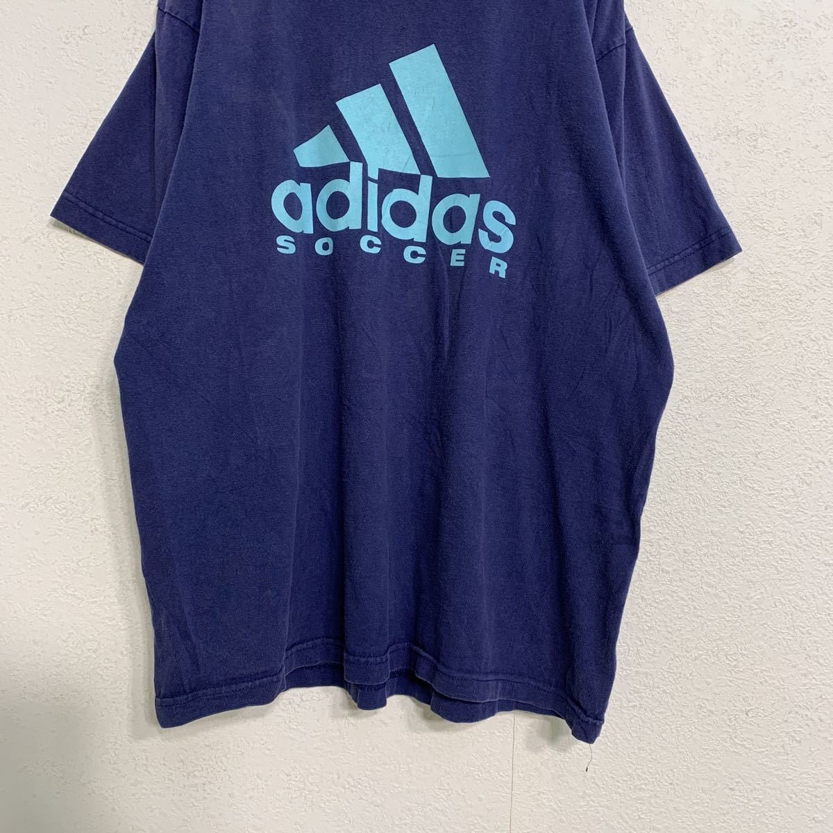adidas 半袖 プリント Tシャツ S ネイビー アディダス スポーツ ロゴ
