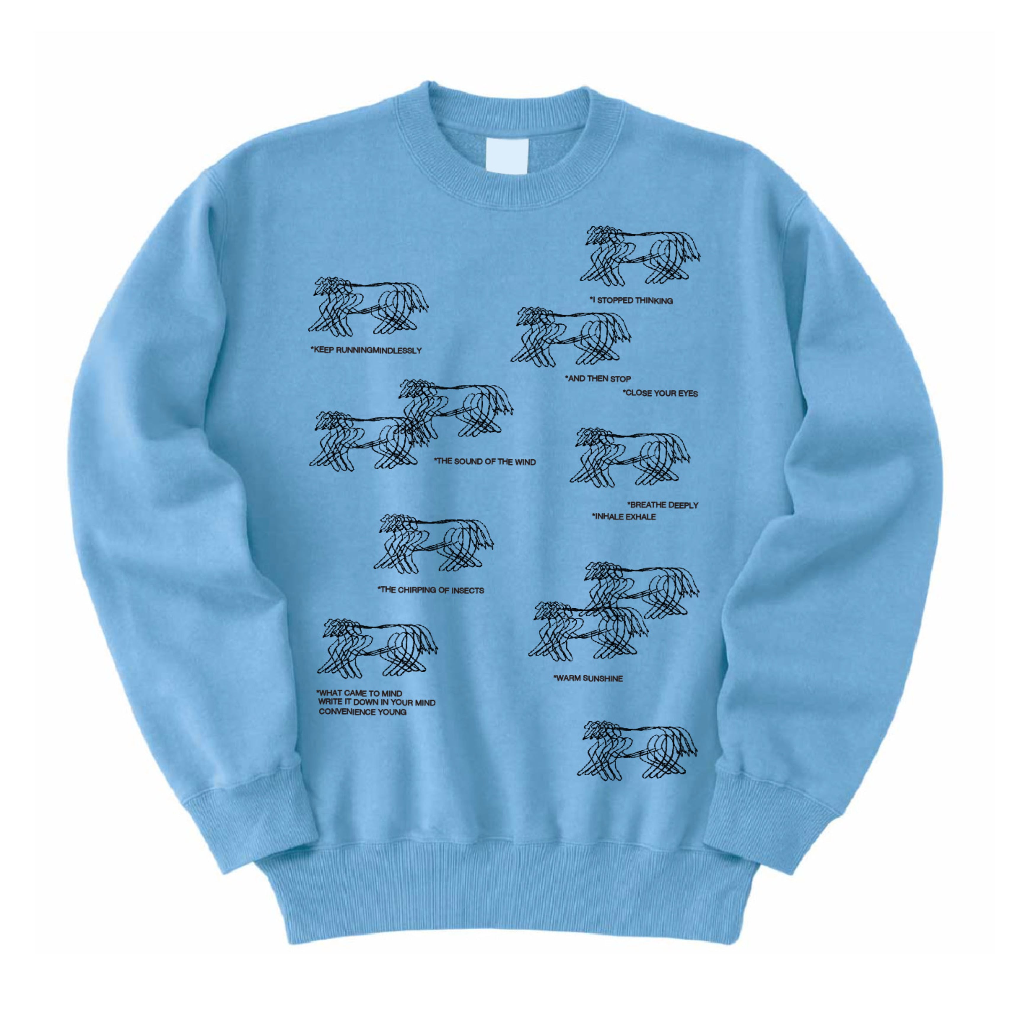 CONVENIENCE YOUNG RUNNING DOGS スウェット RUNNING DOGS SWEAT : SAX | CONVENIENCE YOUNG