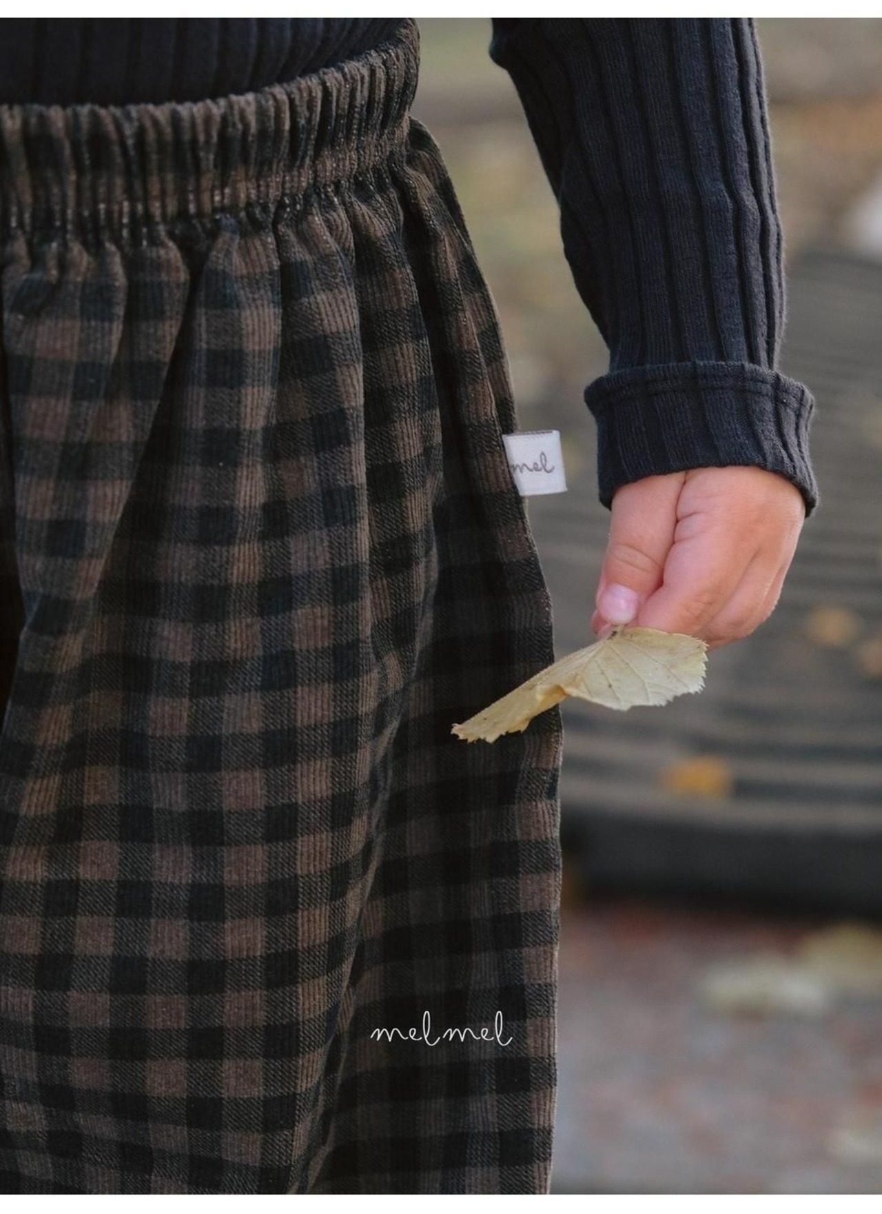 韓国子供服 / 26winter / MELMEL / チェックコーデュロイブルマ / キッズ / 冬服 *XXS~XL*