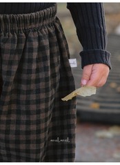 韓国子供服 / 26winter / MELMEL / チェックコーデュロイブルマ / キッズ / 冬服 *XXS~XL*