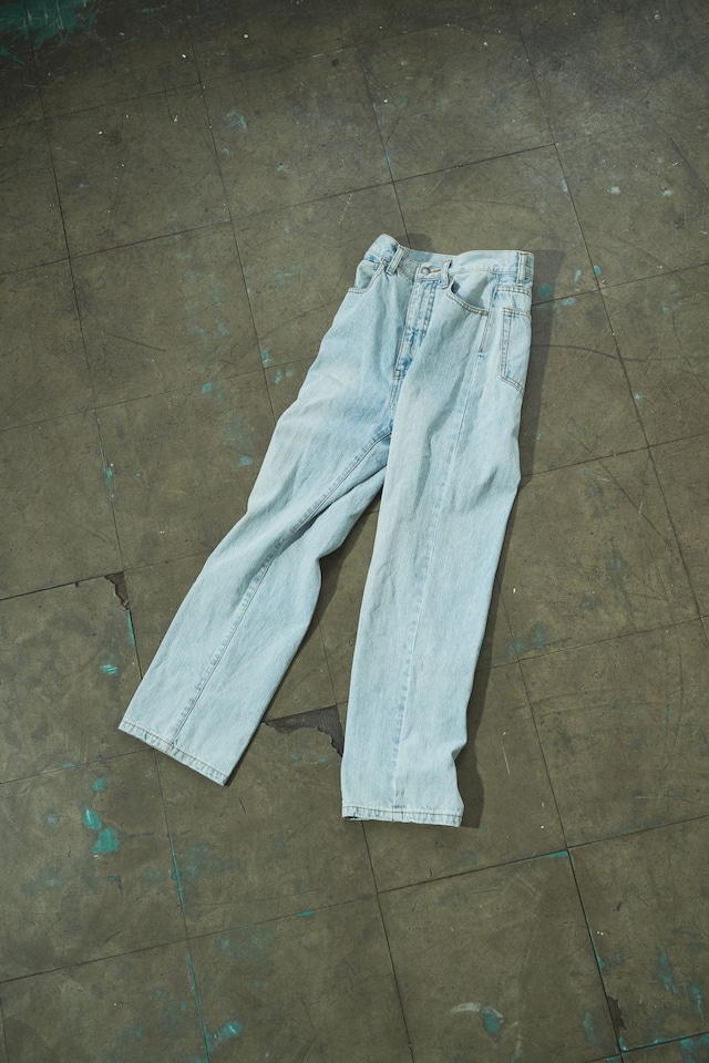 High Waist Denim Pants Light Blue