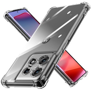 【努力特価】Motorola Edge 50 Pro 用 ケース クリア 耐衝撃 TPU 透明 edge 50 pro 対応 スリム 薄型 指紋防止 米軍MIL規格取得 衝撃吸収 滑り止め カメラ保護 ワイヤレス充電対応 おしゃれ 黄変防止 防塵 透明 D543-edge 50p-01