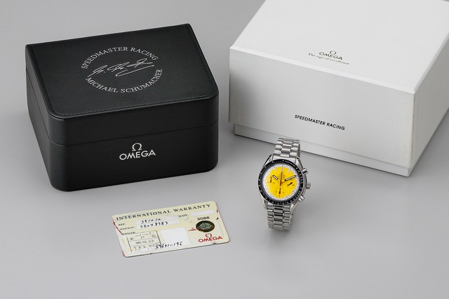 オメガ スピードマスター シューマッハ イェロー 整備済み使用少ない美  