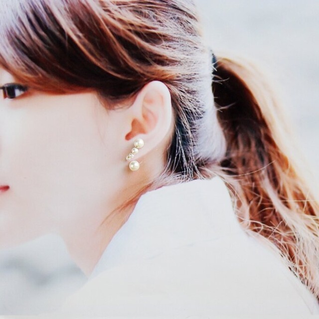 3Way｜Pearl moon 月の真珠ピアス｜14Kgf