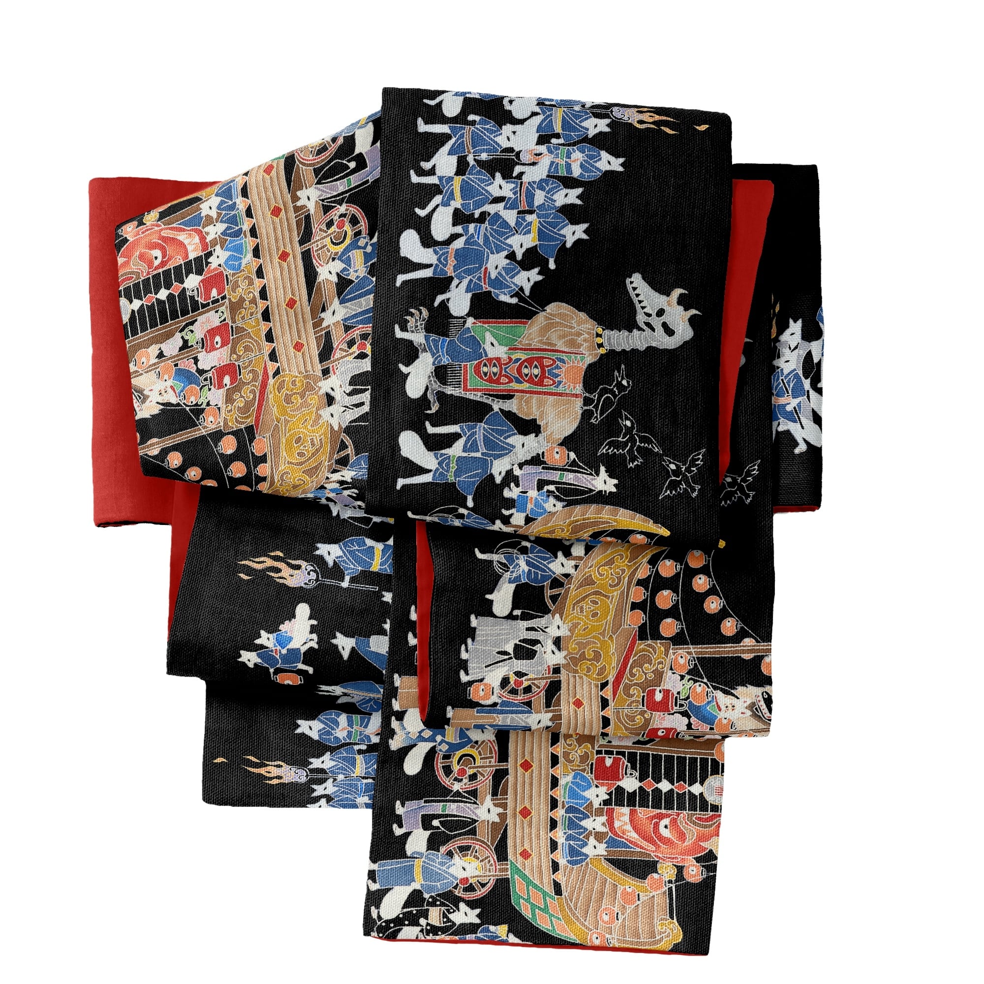 即納品】some-pri 半幅帯「祭礼」黒 | 染工房ユキヤオンラインショップ