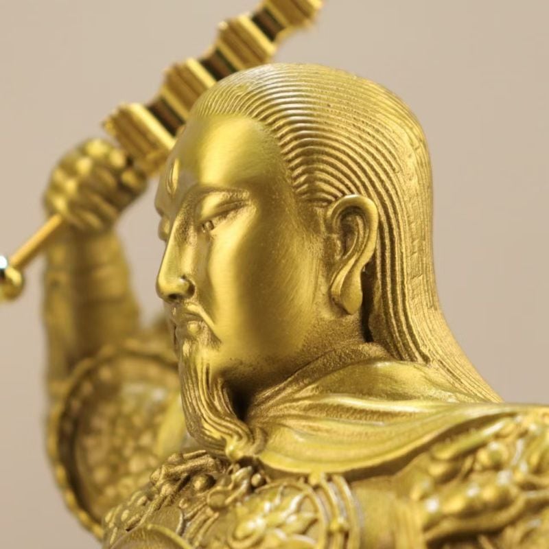 雷祖像 九天応元雷声普化天尊 雷神像 置物 オブジェ インテリア 銅製