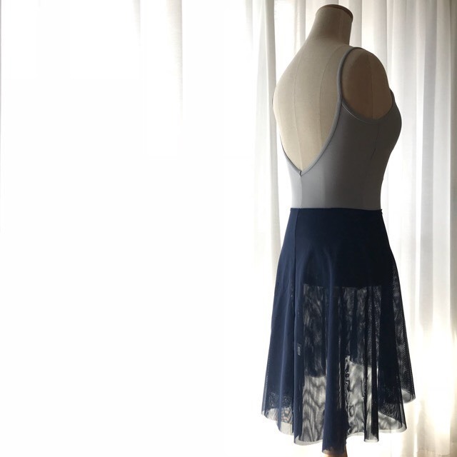 ◆Minimalist Ballet Skirt: NAVY (ミニマリスト・プルオンバレエスカート(ネイビー))