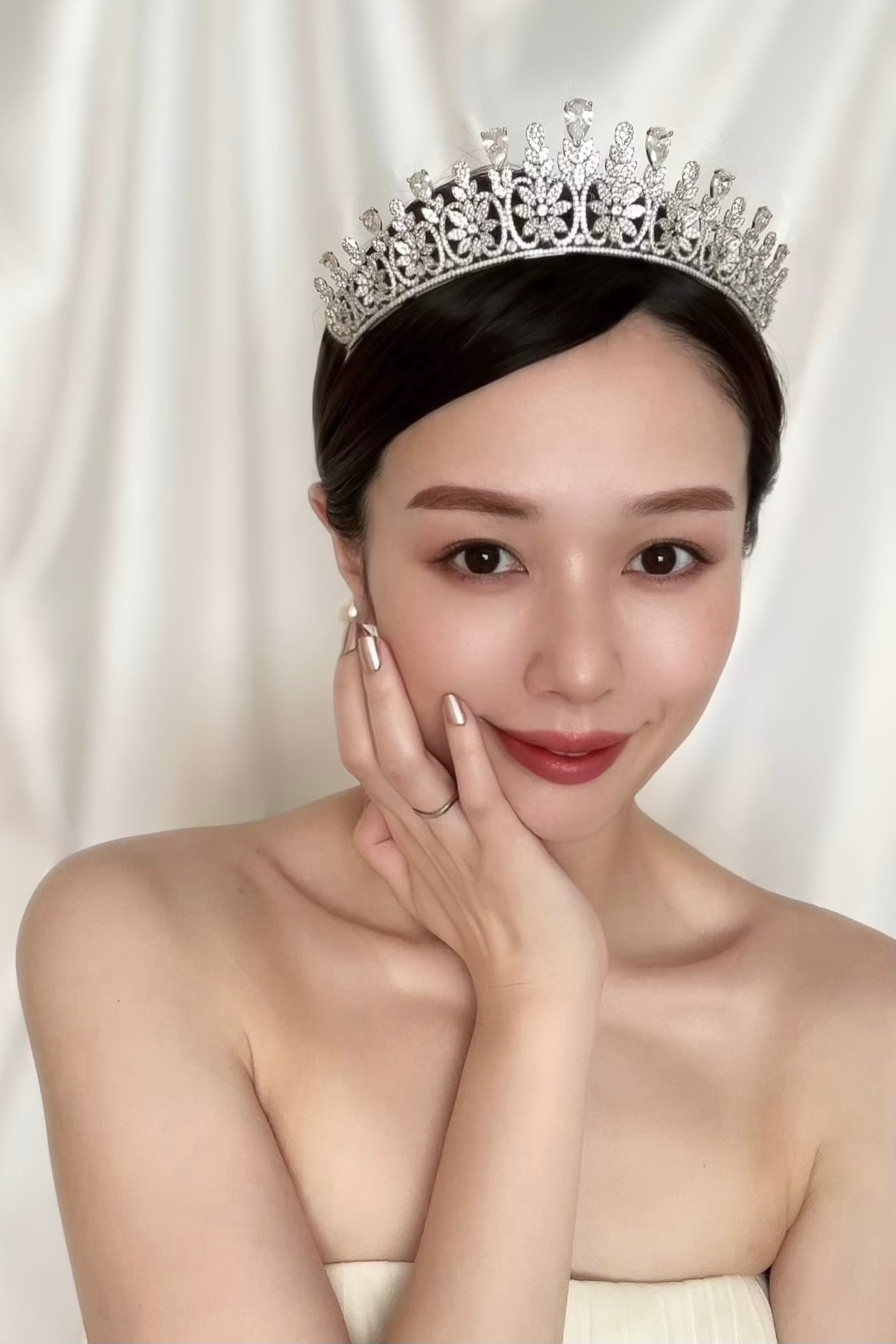 送料無料】ジルコニアティアラ ~ブライダルティアラ~ ≪ZT-15