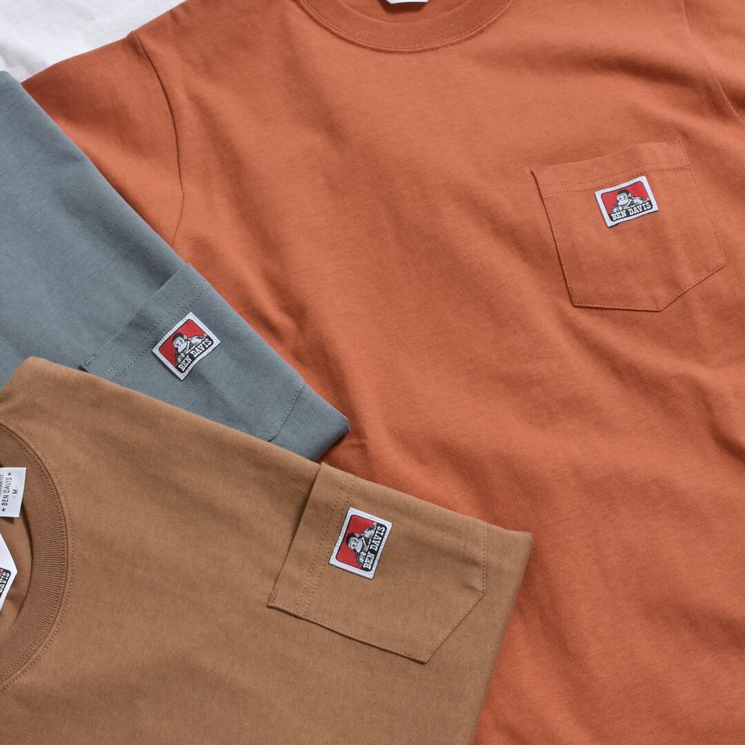 【55%OFF】BEN DAVIS くすみカラー★POCKET TEE