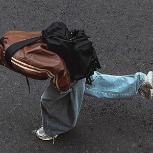 ラインフェイクレザーブルゾン　1137