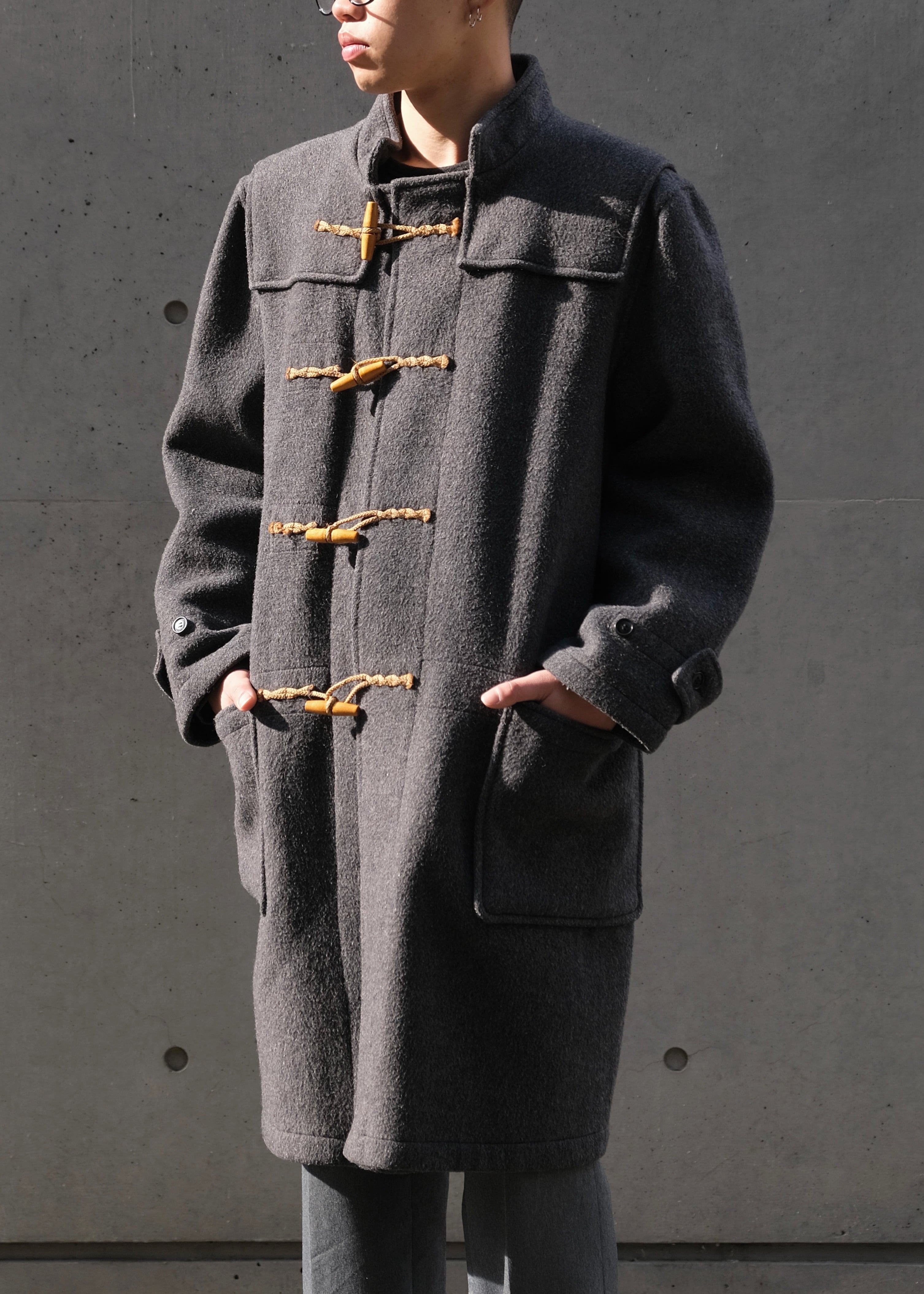 90's agnes b. homme hoodless duffle coat made in England | CETTEN