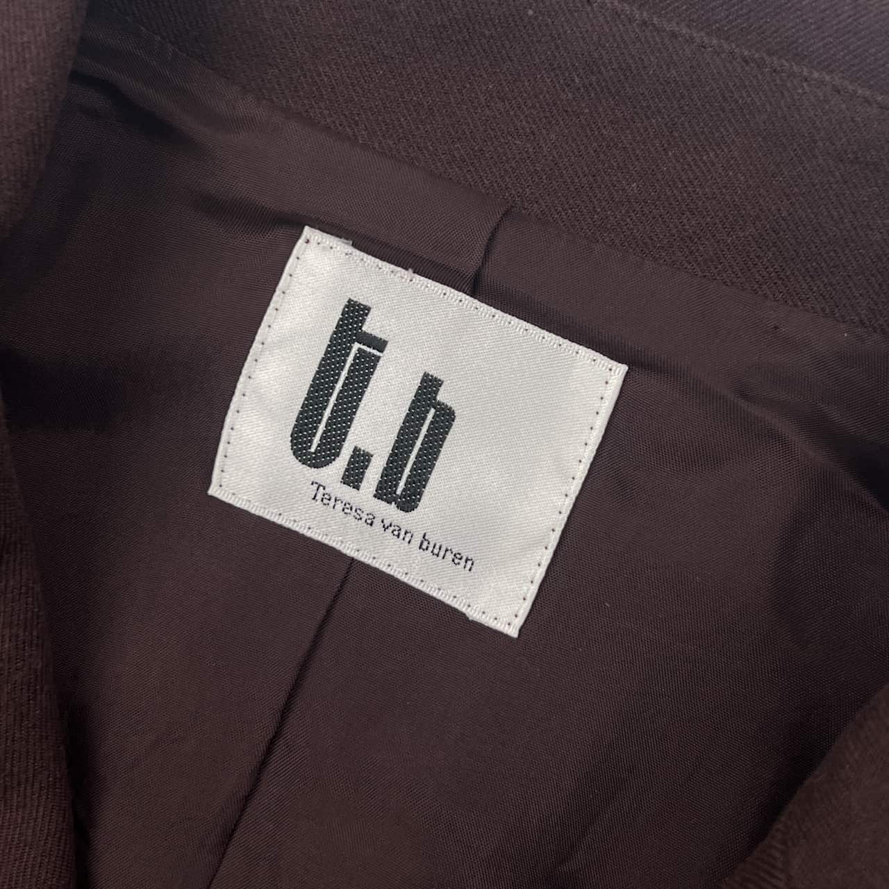 t.b センソユニコ ダブル テーラードジャケット 40/ダークブラウン レディース