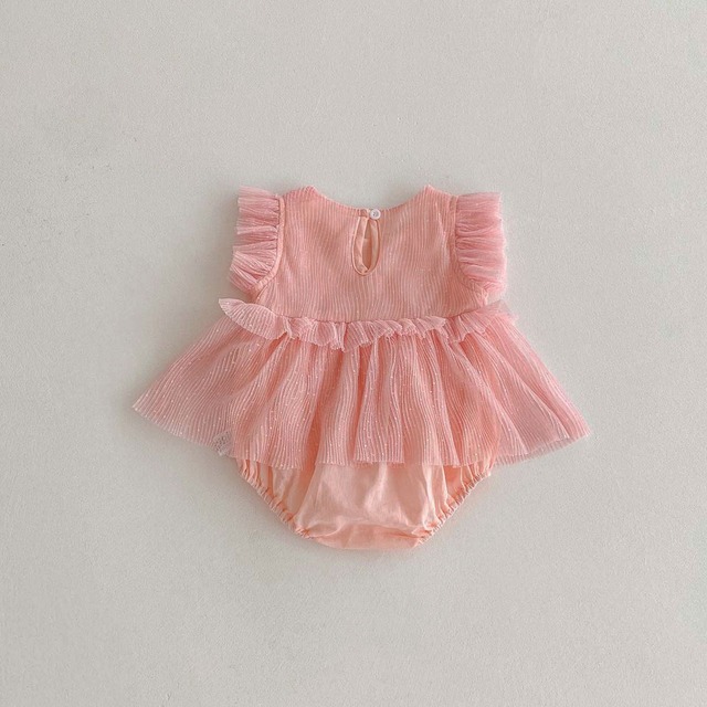 【BABY】シャインドットチュールフリルロンパース - 12
