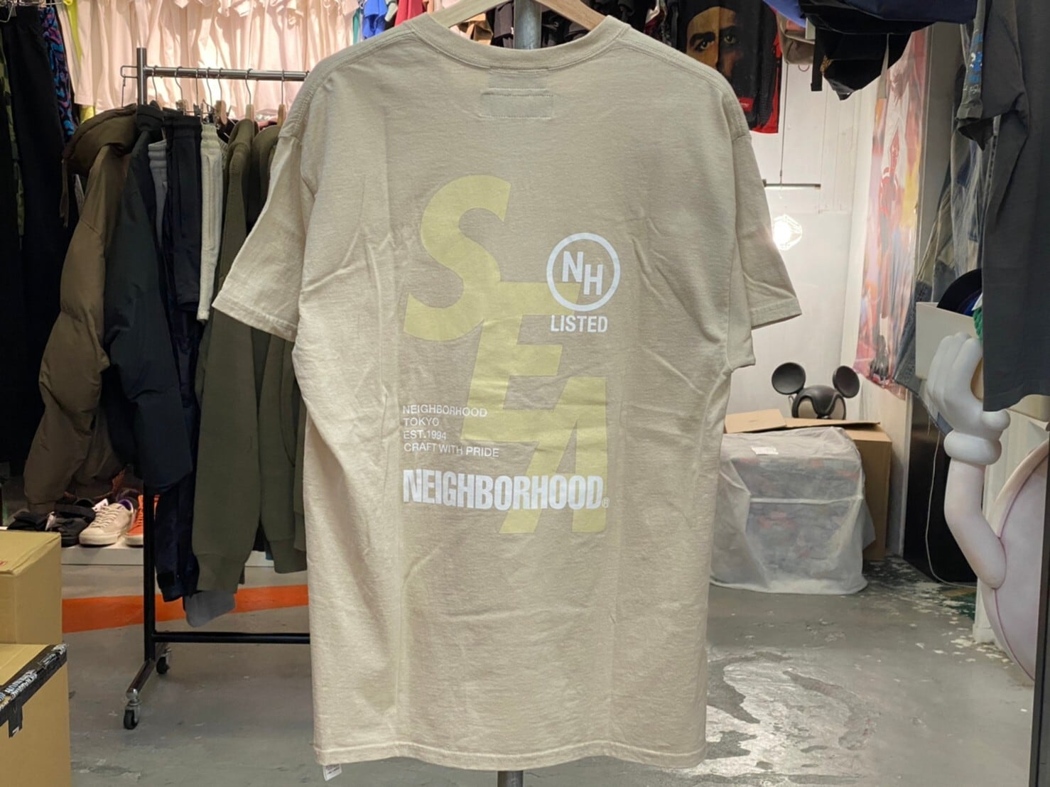 WIND AND SEA × NEIGHBORHOOD NHWDS-2/C-TEE SS BEIGE LARGE 211ELWSN ...