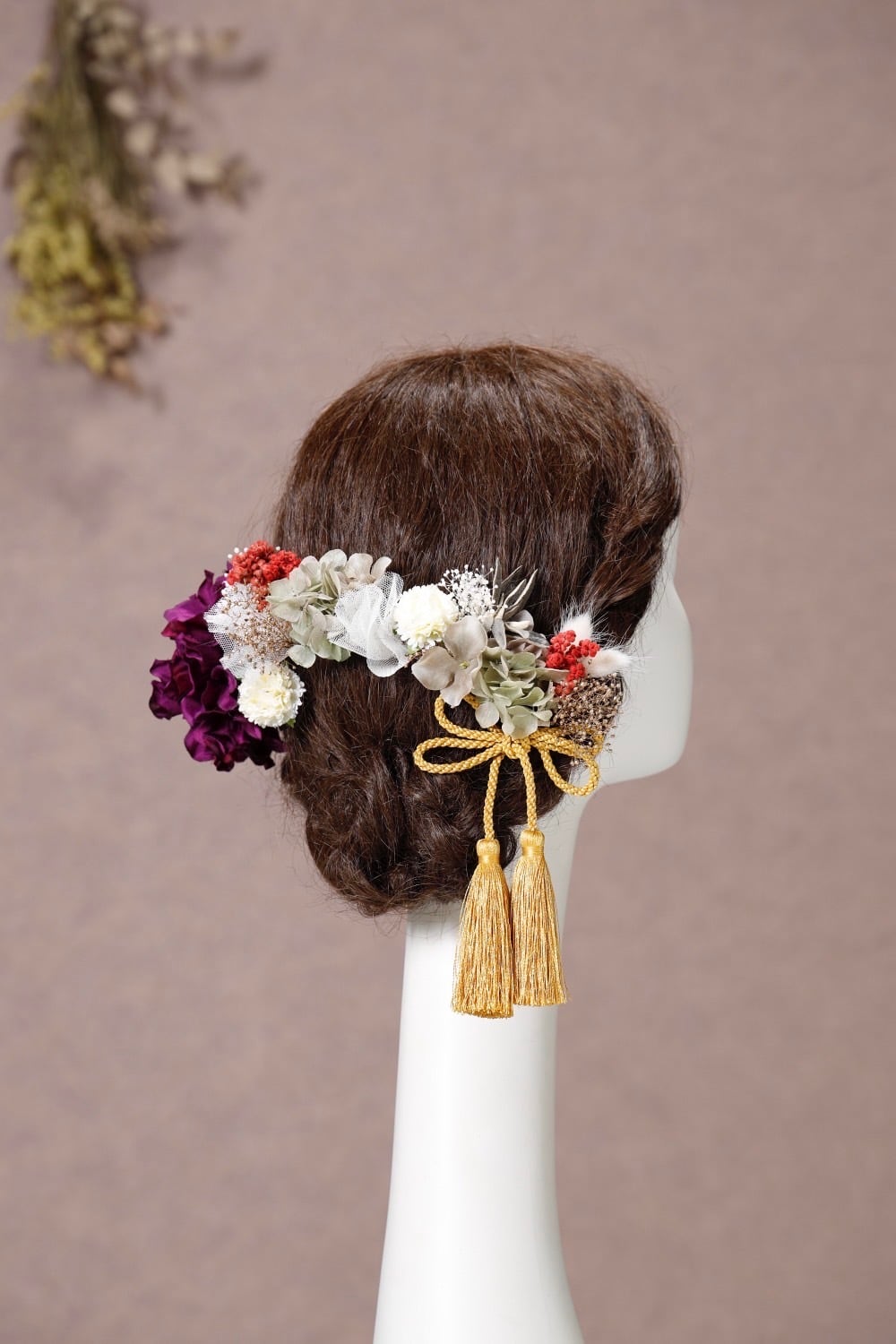 ホワイトヘッドドレス 白無垢 振袖髪飾り ウェディングドレス ヘアアクセサリー