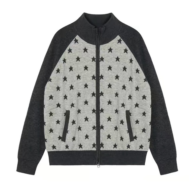 [Two Days off] Vintage Star Knit Jacket