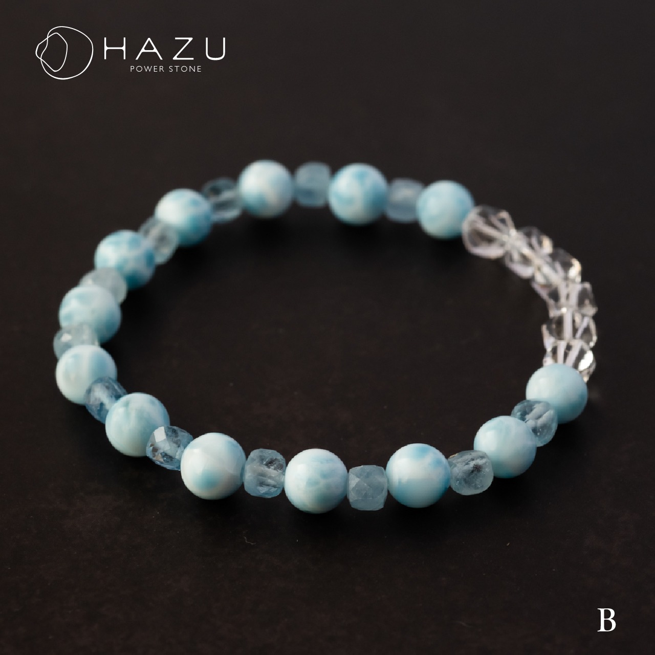 高ランク・細身ラリマー［ラリマー／アクアマリン／水晶］