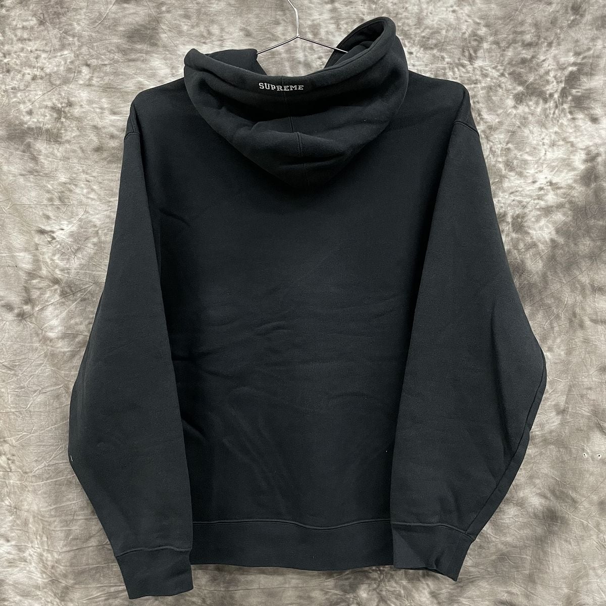 Supreme×NIKE/シュプリーム×ナイキ【19AW】Leather Applique Hooded Sweatshirt  プルオーバースウェットパーカー CK6225-010/M