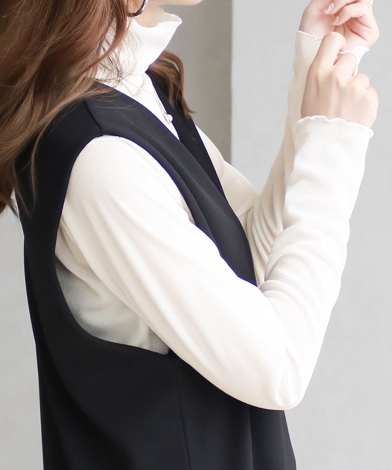 vintage メッシュ シースルー フロッキー 羽織り ラメ入りフロッキーメッシュトップス | SocialGIRL（ソーシャルガール