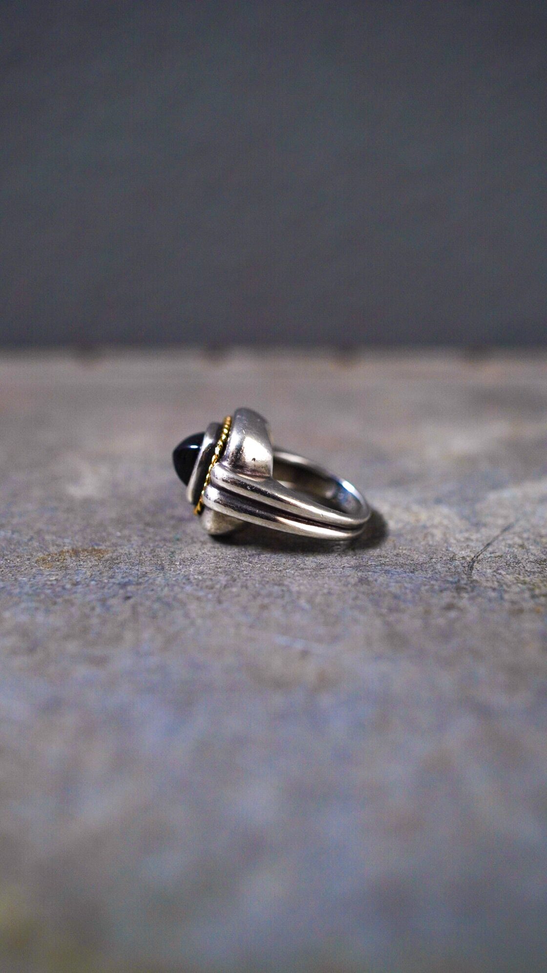 VINTAGE】TIFFANY&Co. ティファニー ブラック オニキス スクエア 