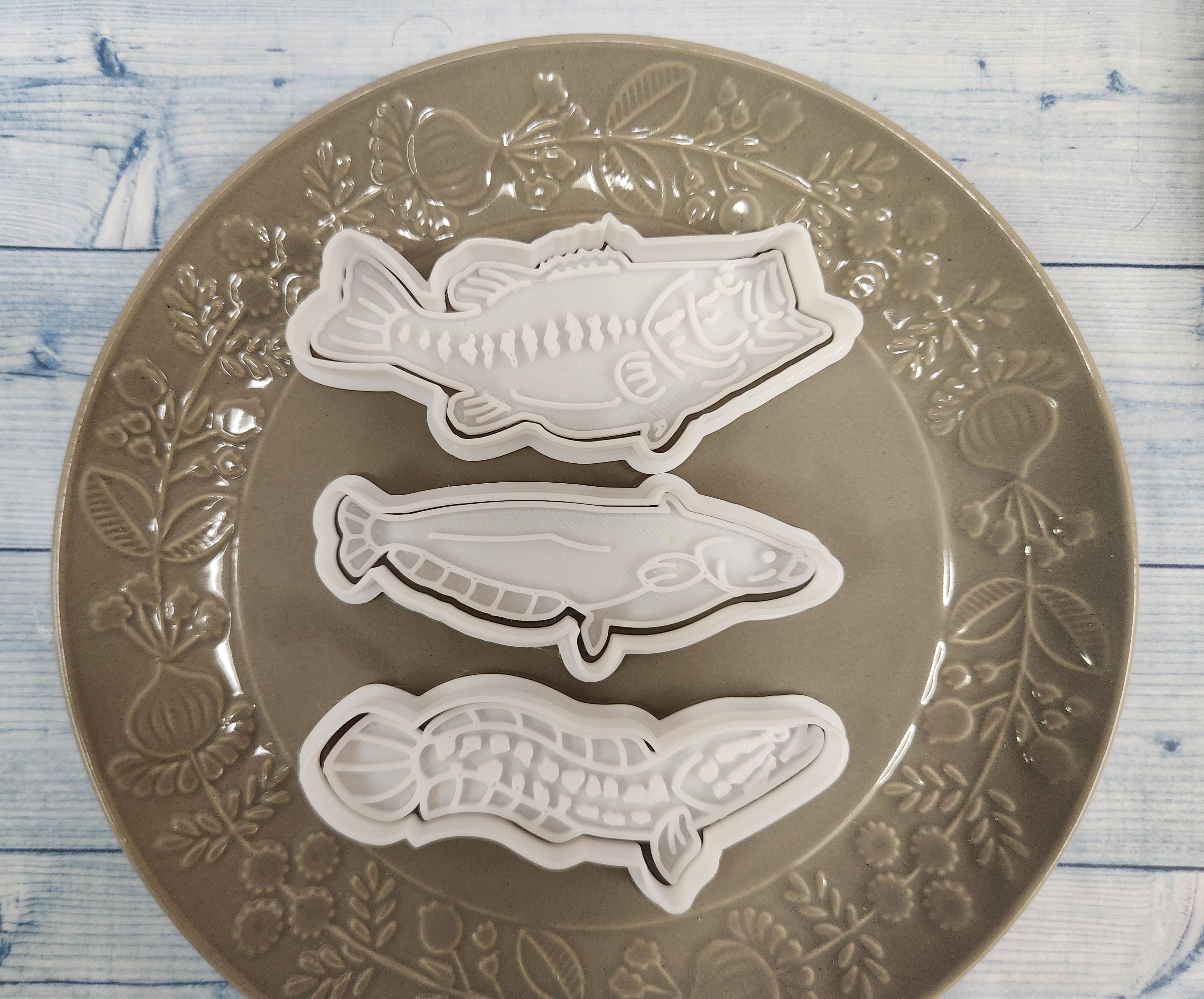 クッキー型 ルアー釣り 3点セット ブラックバス 雷魚 ナマズ | SAKURA3DLAB