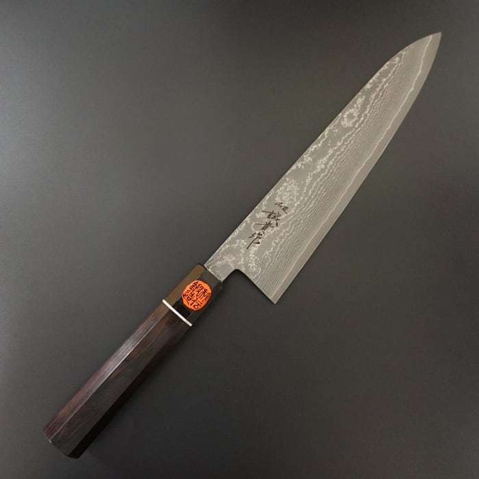 240mm 柳刃包丁 ダマスカス黒檀 本水牛八角柄 刺身包丁 和包丁